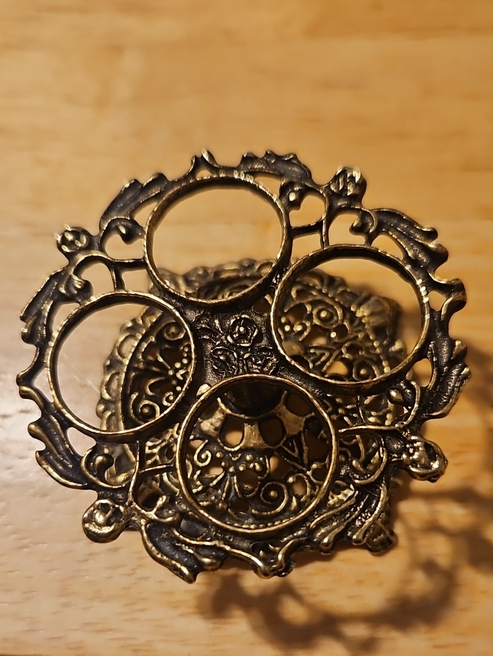 Filigree Brass-Tone - Antique Gold- Lipstick Holder
